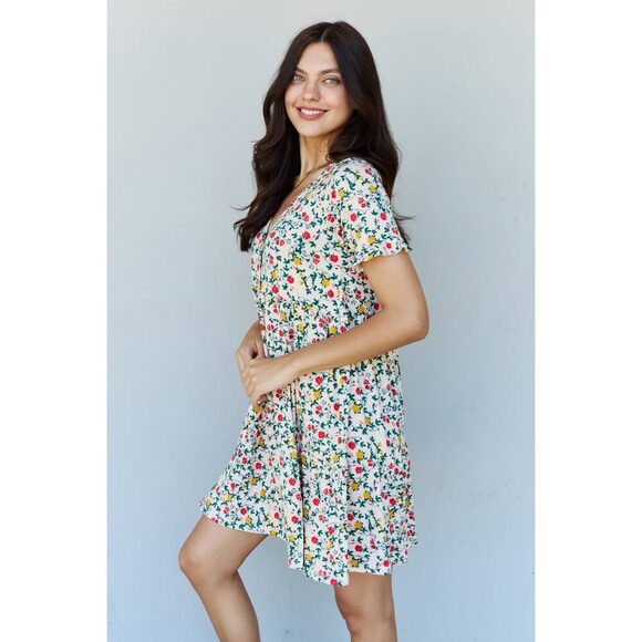 Follow Me V-Neck Ruffle Sleeve Floral Dress - Picture 5 of 11